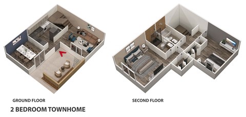 2 Bed 2 Bath 1090sqft at The Cobb Apartments-Townhomes, Austell, GA, 30168